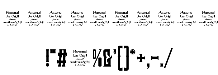 Clobot Personal Use Regular Font OTHER CHARS