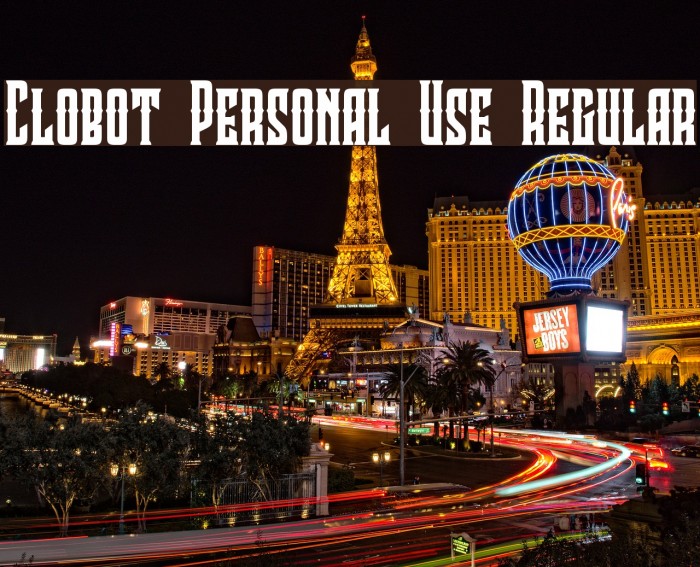 Clobot Personal Use Regular Font examples