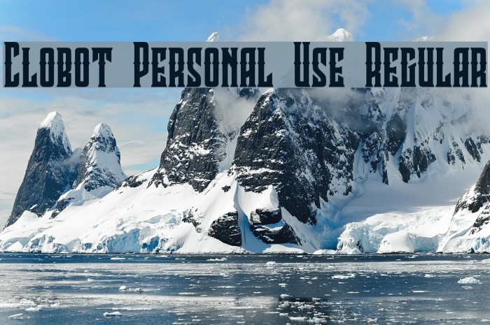 Clobot Personal Use Regular Font examples