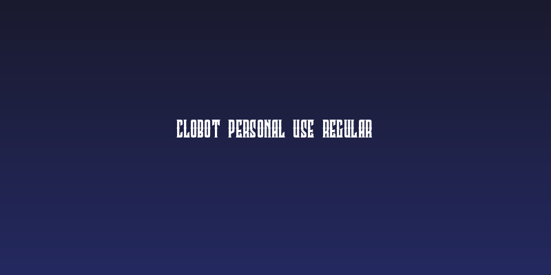 Clobot Personal Use Regular Social Header