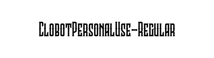 ClobotPersonalUse-Regular  नि: शुल्क फ़ॉन्ट्स डाउनलोड