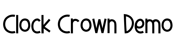Clock Crown Demo  Free Fonts Download
