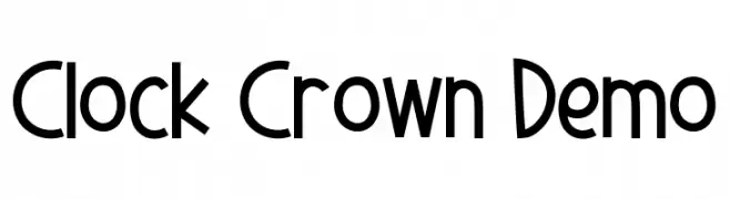 Clock Crown Demo  لخطوط تنزيل