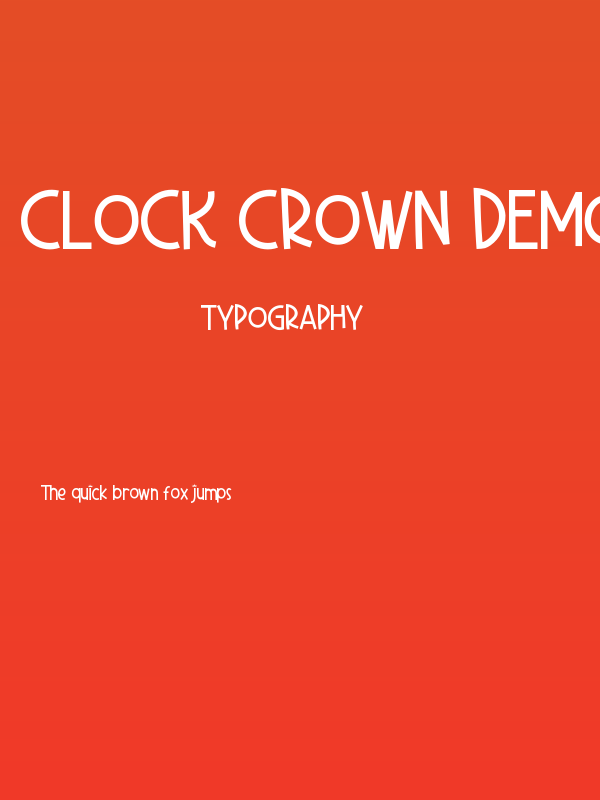 Clock Crown Demo Poster