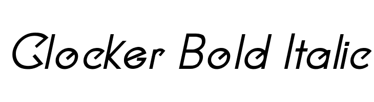Clocker Bold Italic Font