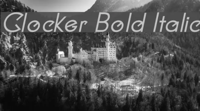 Clocker Bold Italic Font examples