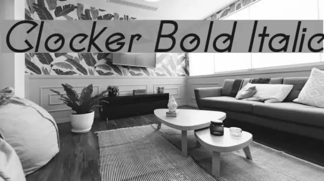 Clocker Bold Italic Font examples
