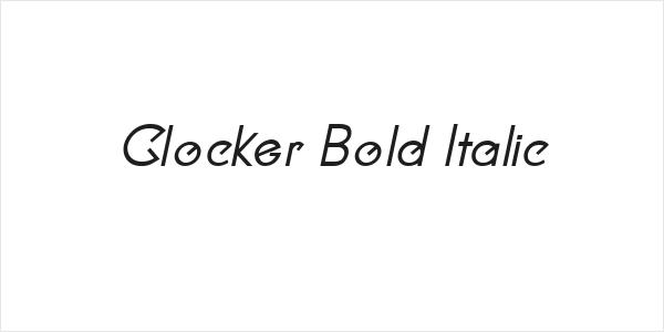 Clocker Bold Italic Logo