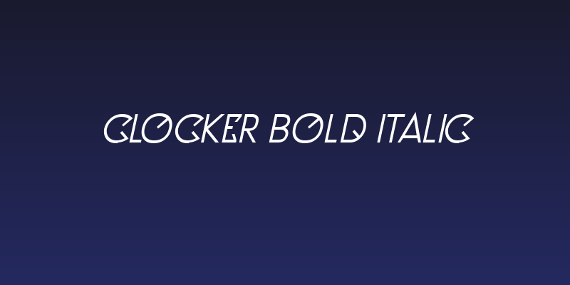 Clocker Bold Italic Social Header