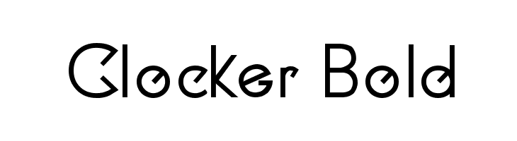 Clocker Bold  नि: शुल्क फ़ॉन्ट्स डाउनलोड