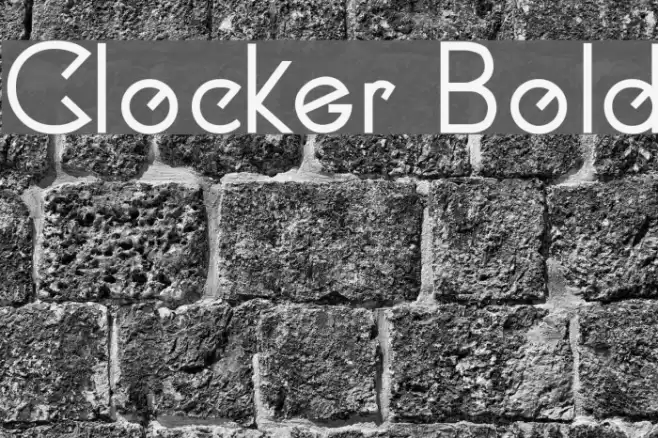 Clocker Bold Font examples