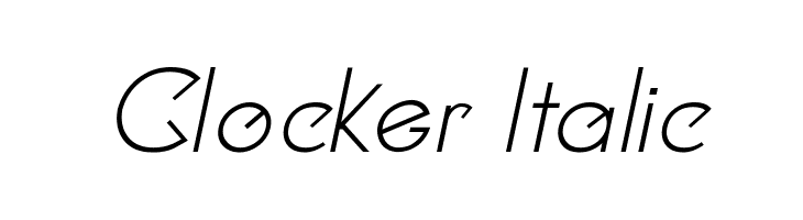 Clocker Italic 字体