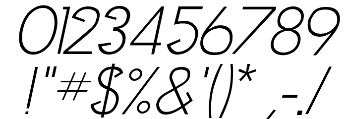 Clocker Italic Font OTHER CHARS