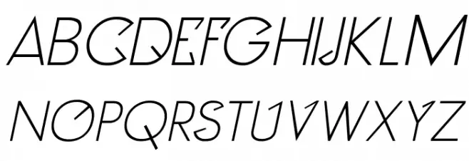 Clocker Italic Schriftart Groß