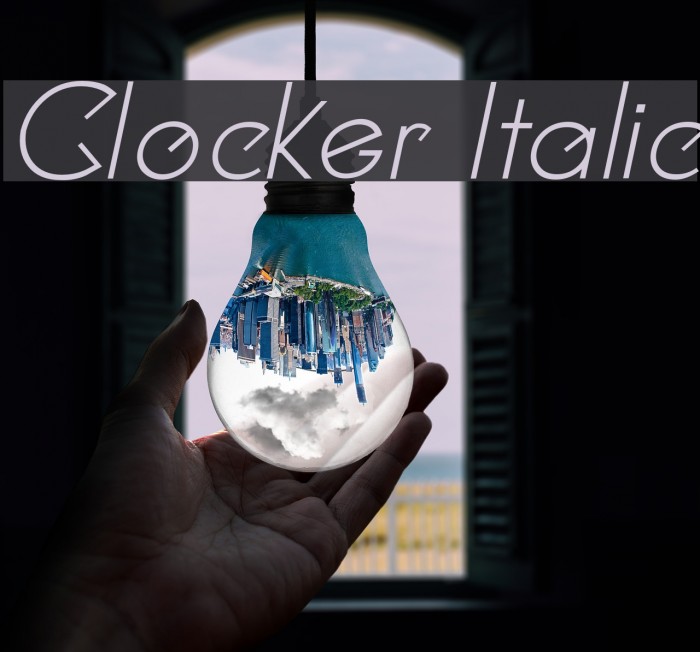 Clocker Italic Font examples