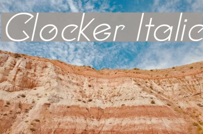 Clocker Italic Example 2