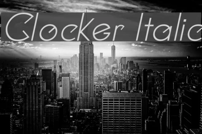 Clocker Italic Example 3