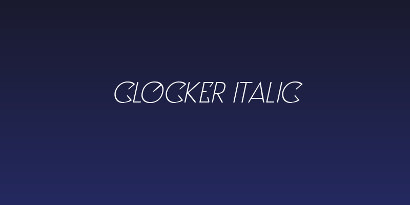 Clocker Italic Social Header