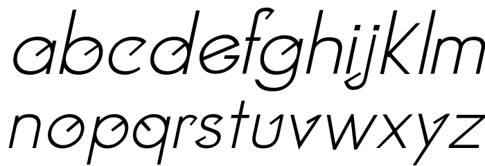 Clocker Italic Font LOWERCASE
