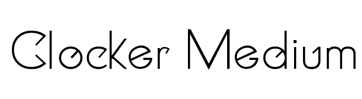 Clocker Medium  नि: शुल्क फ़ॉन्ट्स डाउनलोड