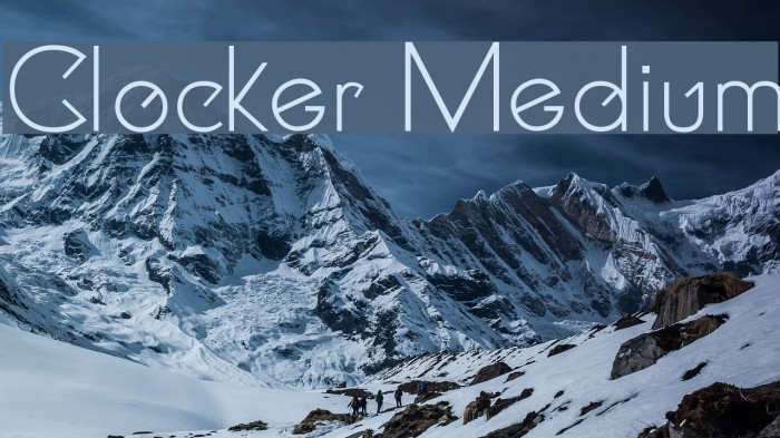 Clocker Medium Font examples