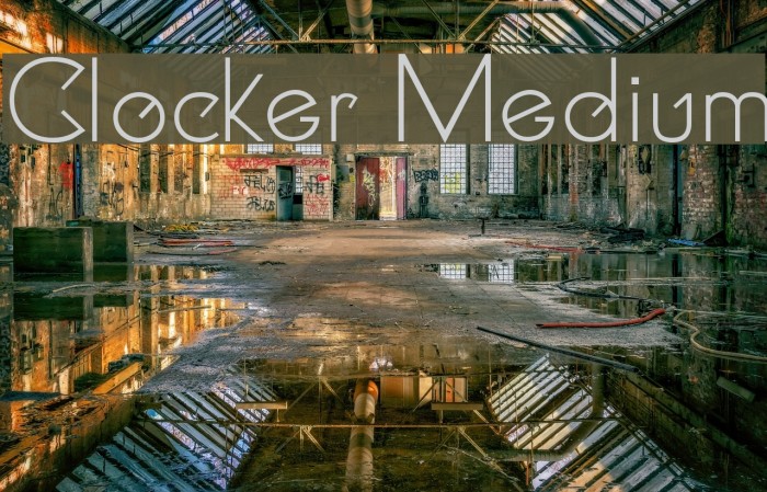 Clocker Medium Font examples
