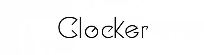 Clocker  フリーフォントのダウンロード