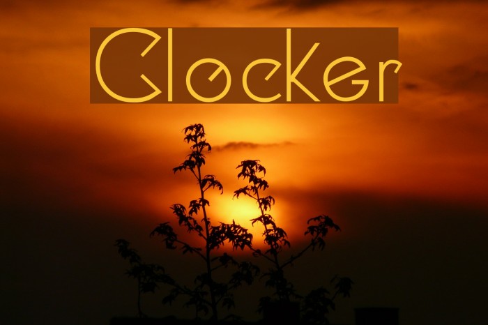 Clocker Font examples