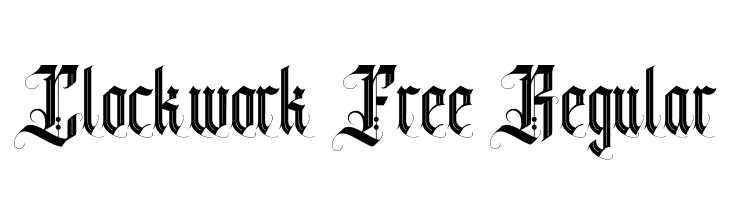 Clockwork Free Regular  les polices de caractères gratuit tlcharger