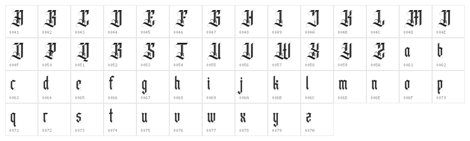 Clockwork Free Regular Character Map