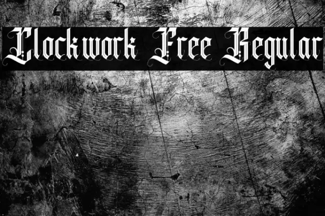 Clockwork Free Regular Font examples