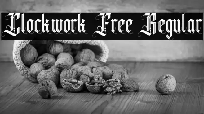Clockwork Free Regular Font examples