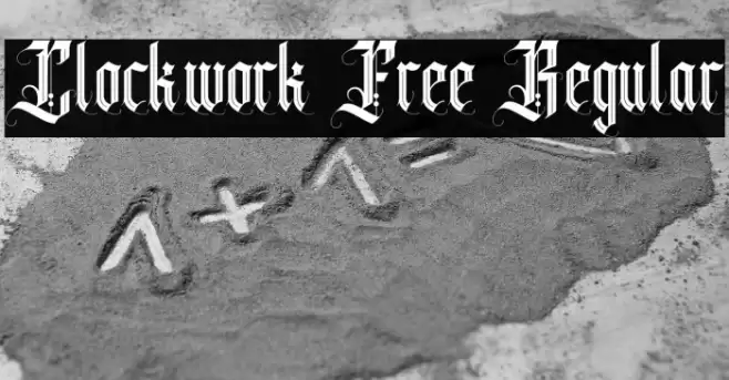 Clockwork Free Regular Font examples