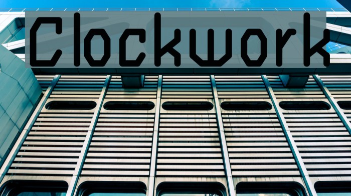 Clockwork Font examples