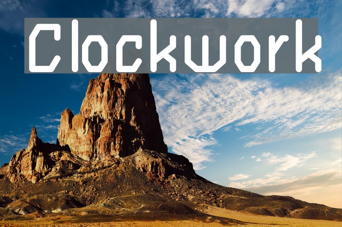 Clockwork Font examples