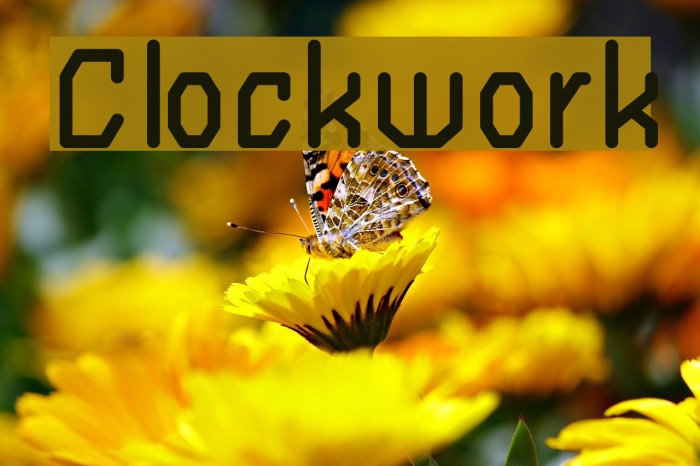Clockwork Font examples