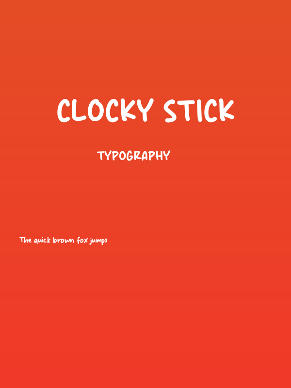 Clocky Stick Poster