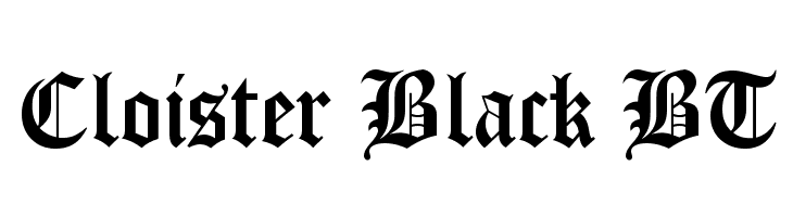 Cloister Black BT Font