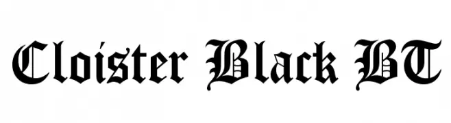 Cloister Black BT  フリーフォントのダウンロード