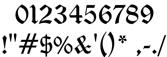 Cloister Black BT Font OTHER CHARS