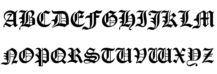 Cloister Black BT Font UPPERCASE