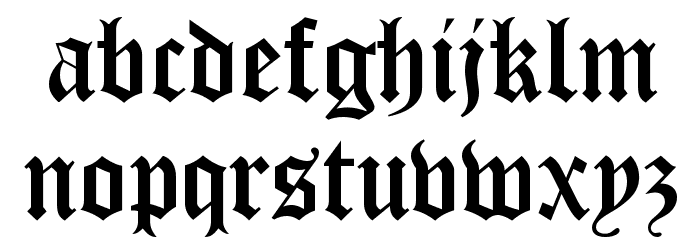 Cloister Black BT Font LOWERCASE