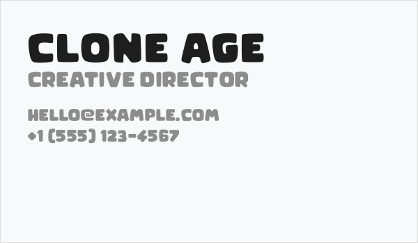 Clone Age Business Card