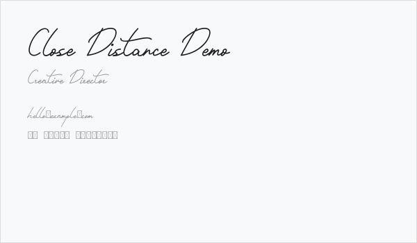 Close Distance Demo Business Card