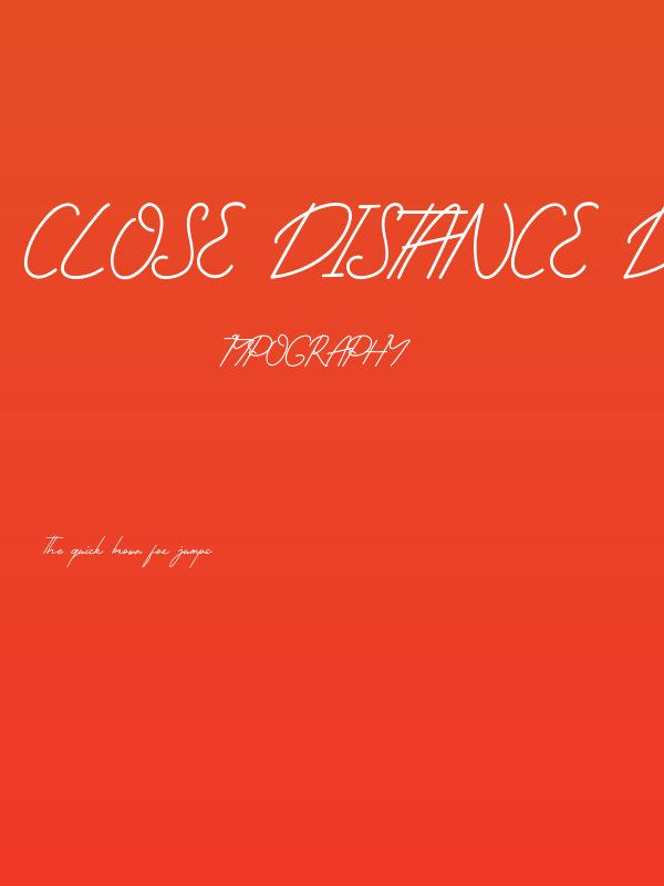 Close Distance Demo Poster