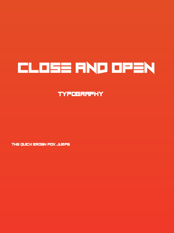 Close and Open Poster