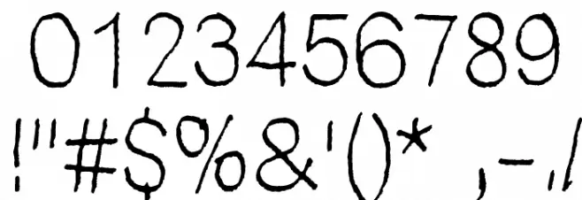 Close your eyes Font OTHER CHARS