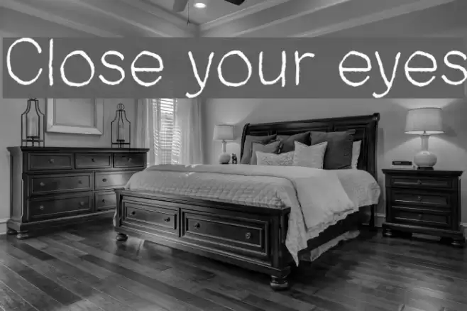 Close your eyes Font examples
