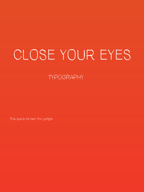 Close your eyes Poster