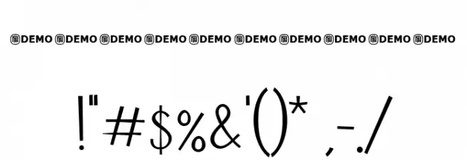 Closely Related Regular Font OTHER CHARS